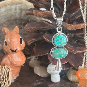 925 Sterling Sonoran Turquoise squash blossom necklace